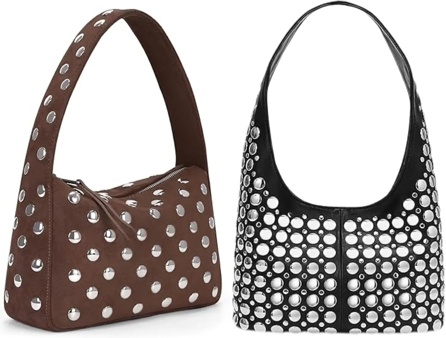 YFGBCX Suede Studded Purses  Vegan Leather Hobo Bag
