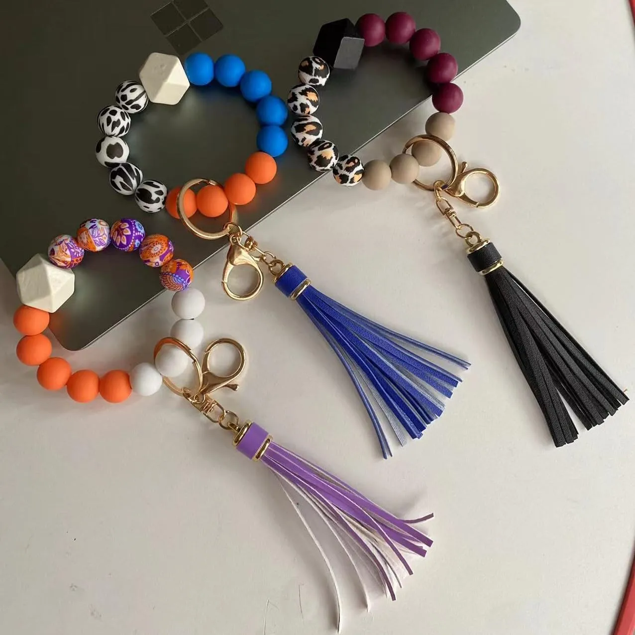 Z&R RETRO Keychain Beads Bracelet for Women