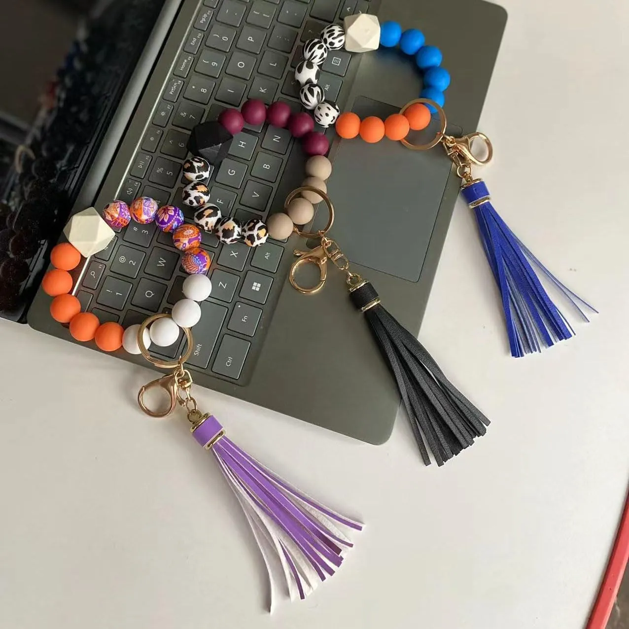 Z&R RETRO Keychain Beads Bracelet for Women